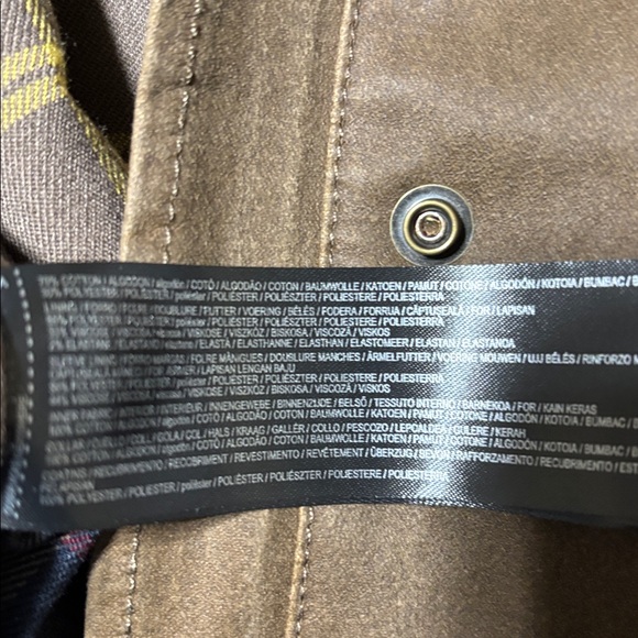 Mango Brown and Plaid waxed effect Parka.NWT - Picture 12 of 12